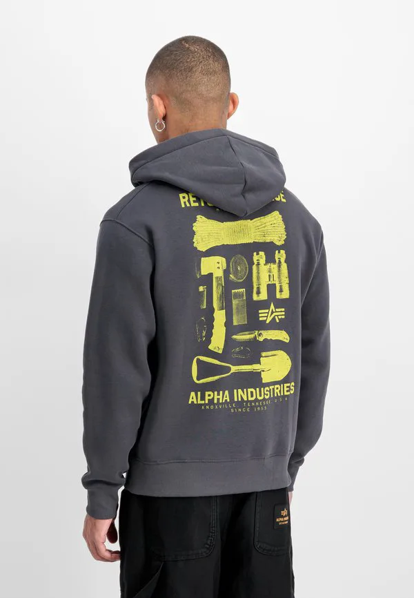 

Толстовка с надписью «возвращение на базу» Alpha Industries, Vintage Grey, Серый, Толстовка с надписью «возвращение на базу» Alpha Industries, Vintage Grey