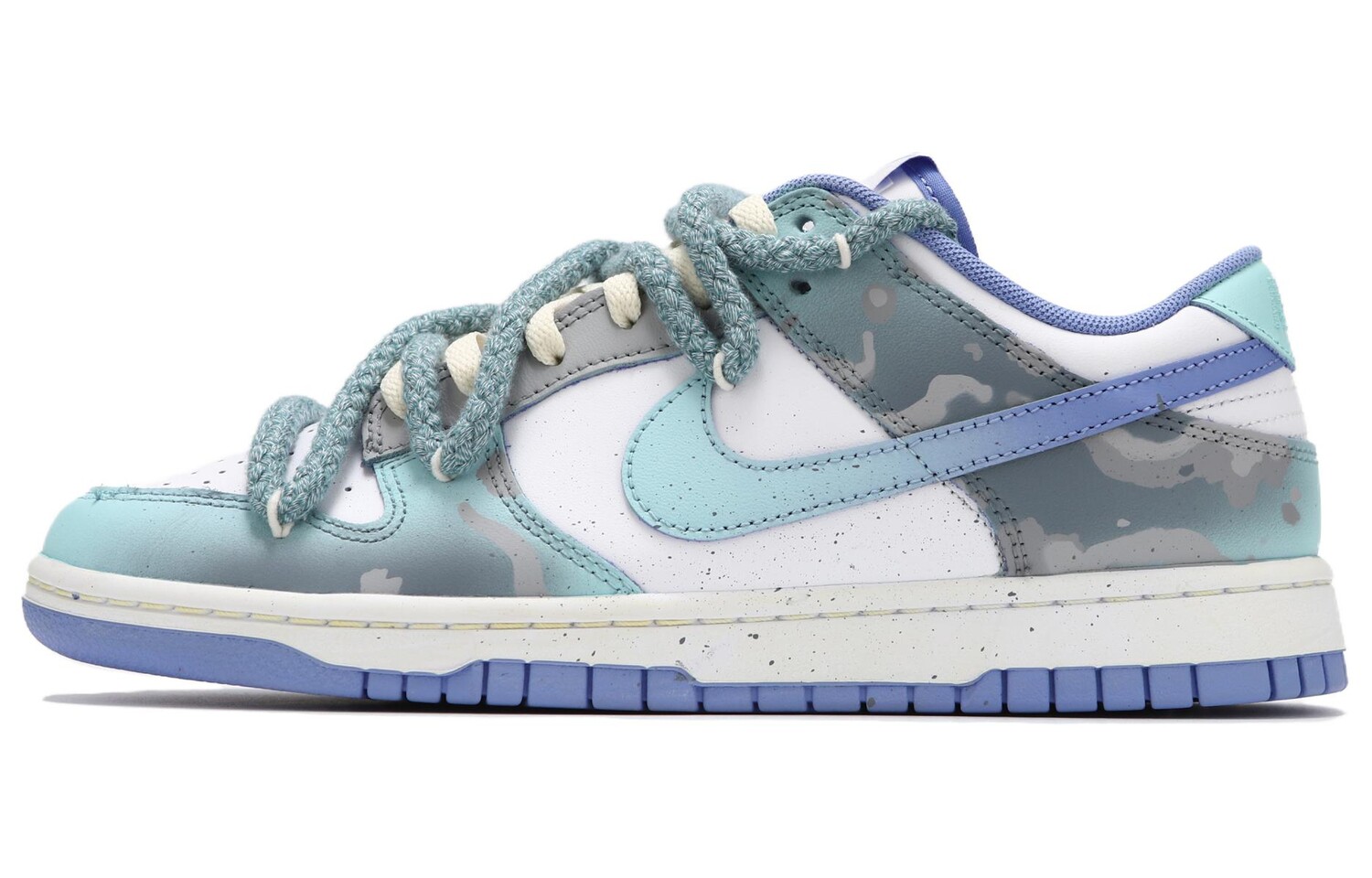 

Кроссовки Nike Dunk Skateboard Shoes Women's Low-Top White Blue, голубой, Синий, Кроссовки Nike Dunk Skateboard Shoes Women's Low-Top White Blue, голубой