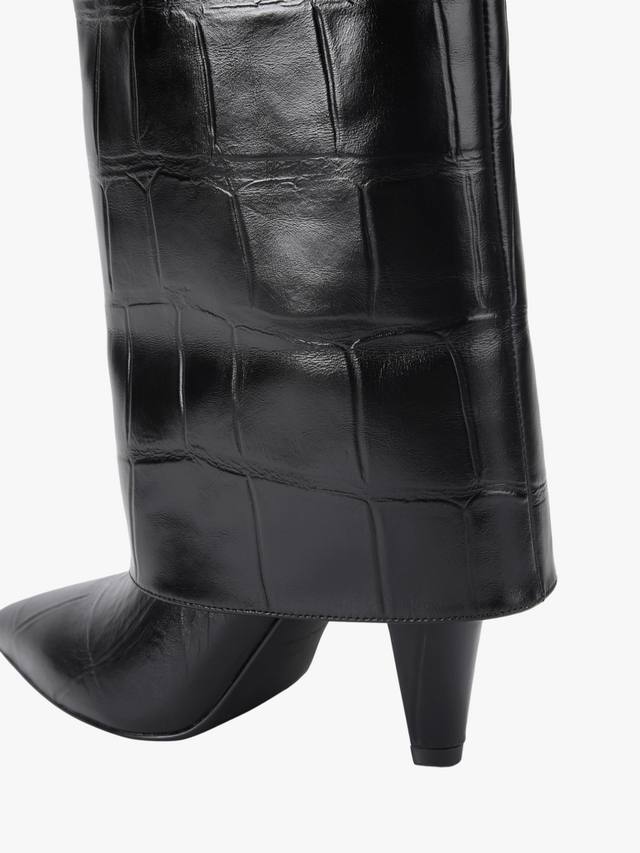 Высокие сапоги с отворотом Kurt Geiger London, Black — фото 4