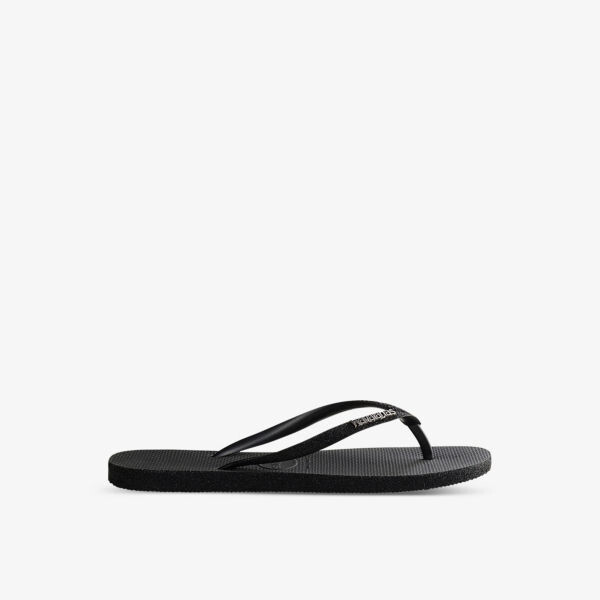 Тонкие резиновые шлепанцы с блестками II Havaianas, черный