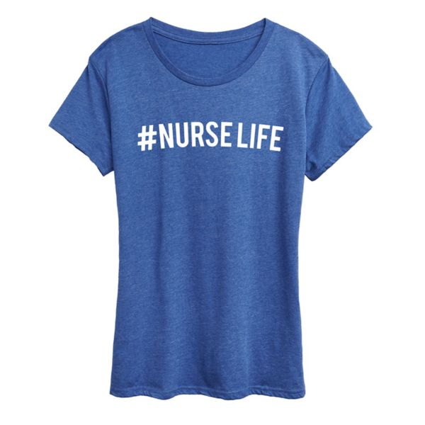 

Женская футболка с принтом «Медсестра — это стиль жизни» Hashtag Nurse Life Licensed Character, синий