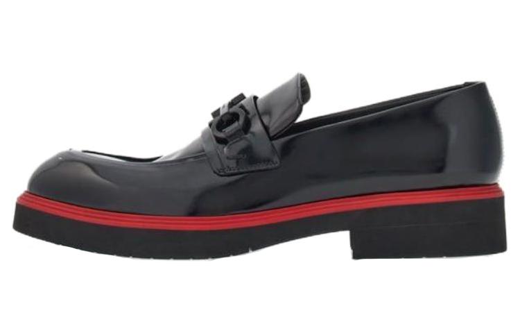 

FERRAGAMO Кожаные мокасины с орнаментом Gancini