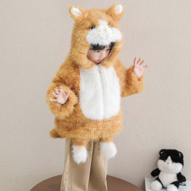 Утепленная куртка для детей 3-7 лет PROTECTCAMEL, cat print — фото 4