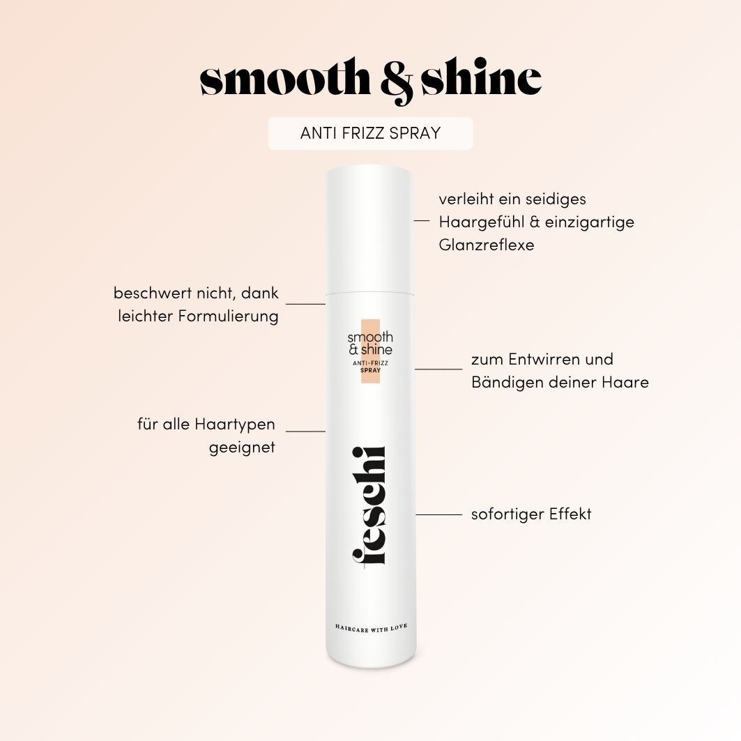 Кондиционер для волос smooth & shine anti-frizz spray Feschi, объем 200 мл — фото 2