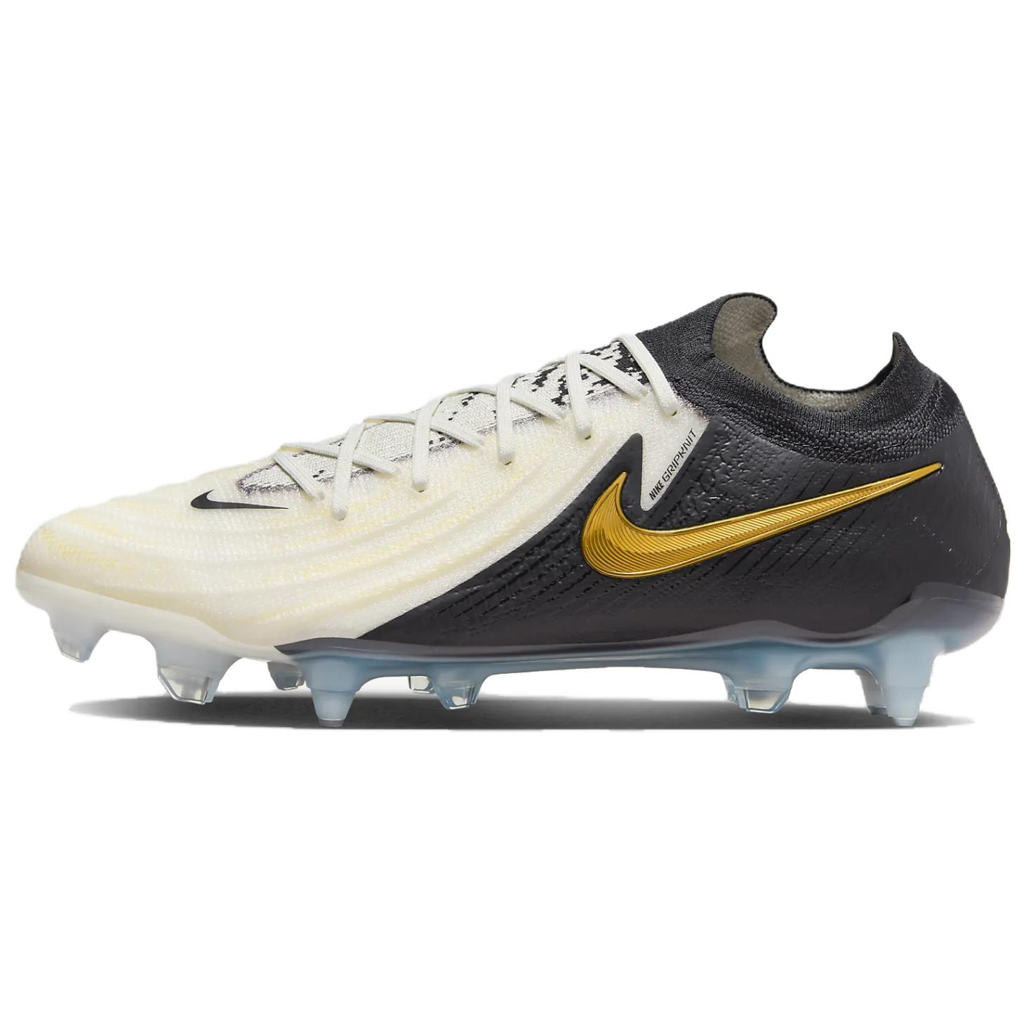 

Nike Бутсы для футбола Phantom GX SG Soft Ground, антискользящие, износостойкие, унисекс, бело-золотисто-черные