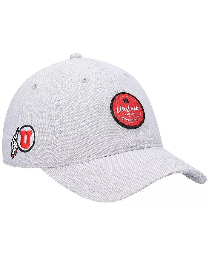 

Мужская серая регулируемая шляпа Utah Utes Oxford Circle Black Clover