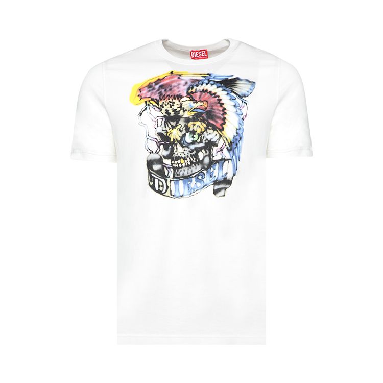 

Футболка Diesel T-Adjust-Q3 T-Shirt White/Multicolor, белый