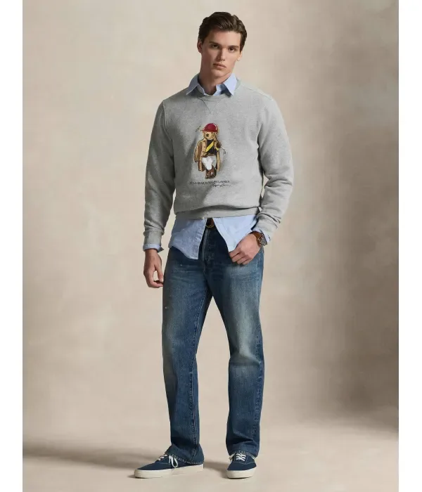 Толстовка straight fit Polo Ralph Lauren, серый — фото 2