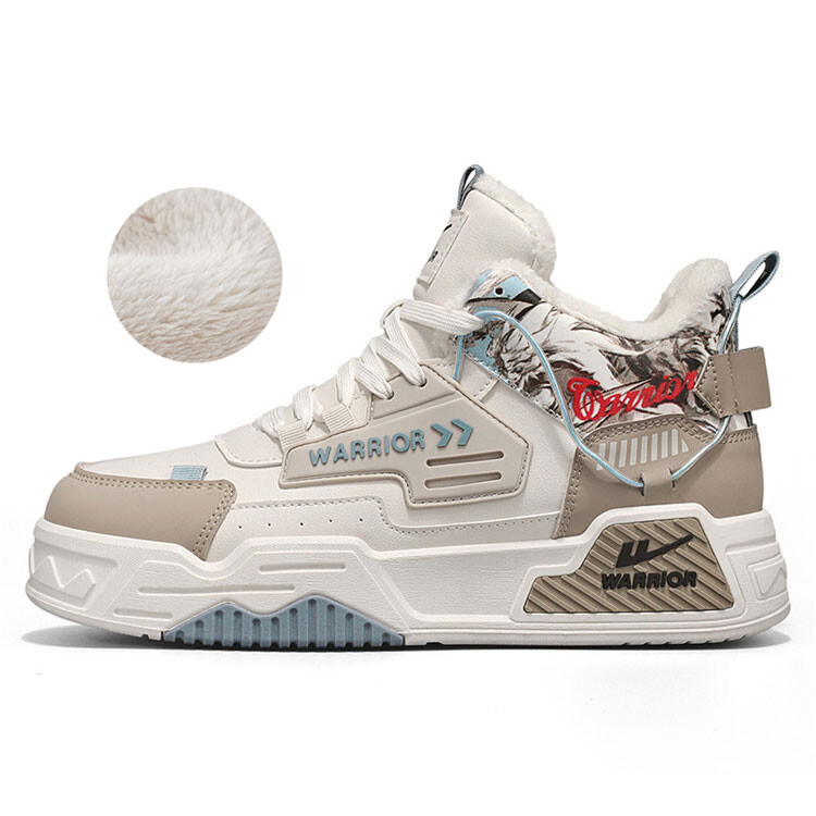 

Кроссовки WARRIOR Skateboarding Shoes Men Mid-top Beige/Khaki, бежевый