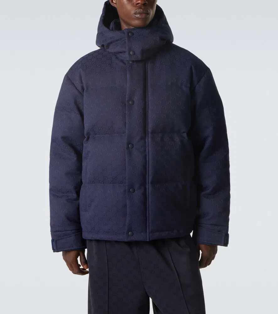 Пуховая куртка Gucci GG Canvas, синий — фото 3
