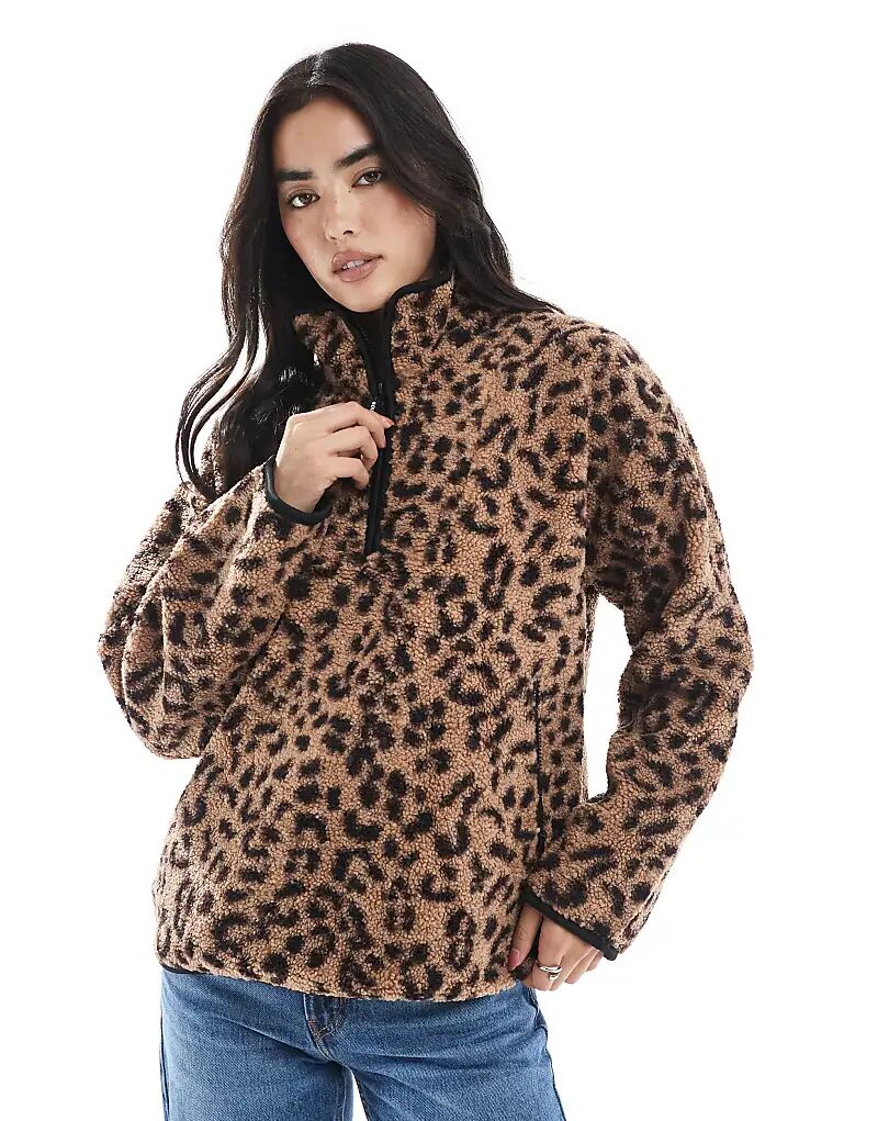 

Куртка South Beach с принтом бордового цвета длиной 1/4, с леопардовым принтом