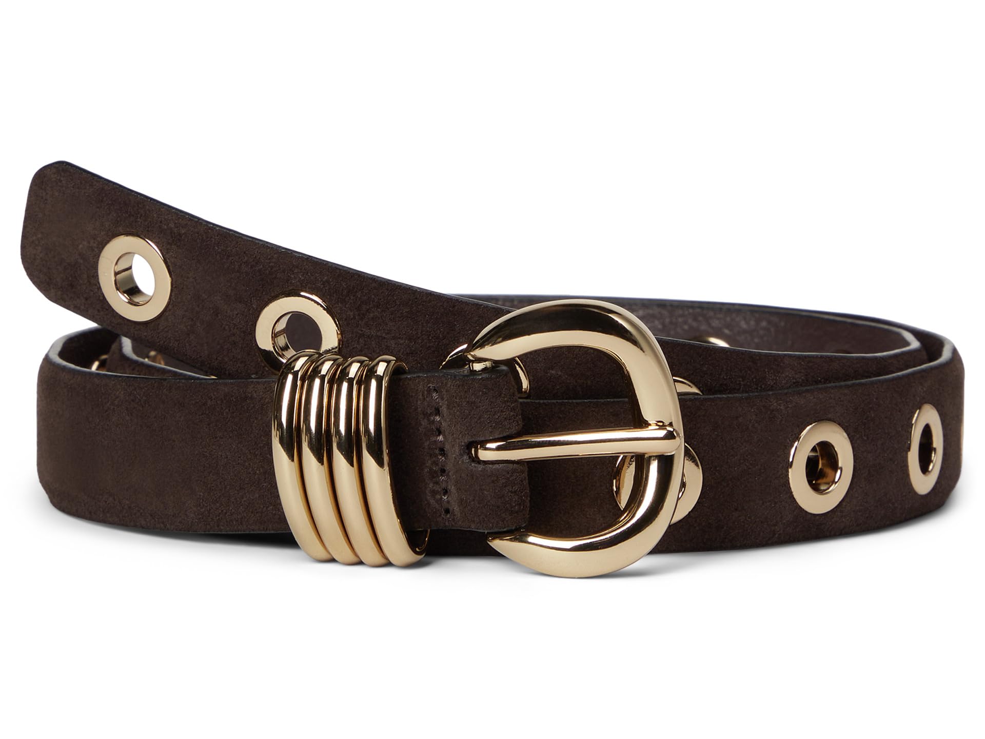 

Ремень Madewell Suede Inez Eyelet Belt, цвет Dark Carob