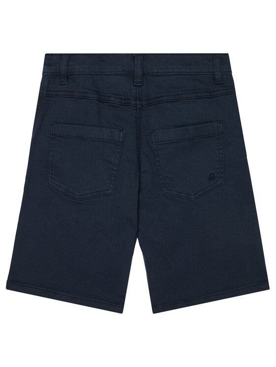 Шорты из ткани обычного кроя 4QNJC903Q United Colors Of Benetton, синий — фото 2