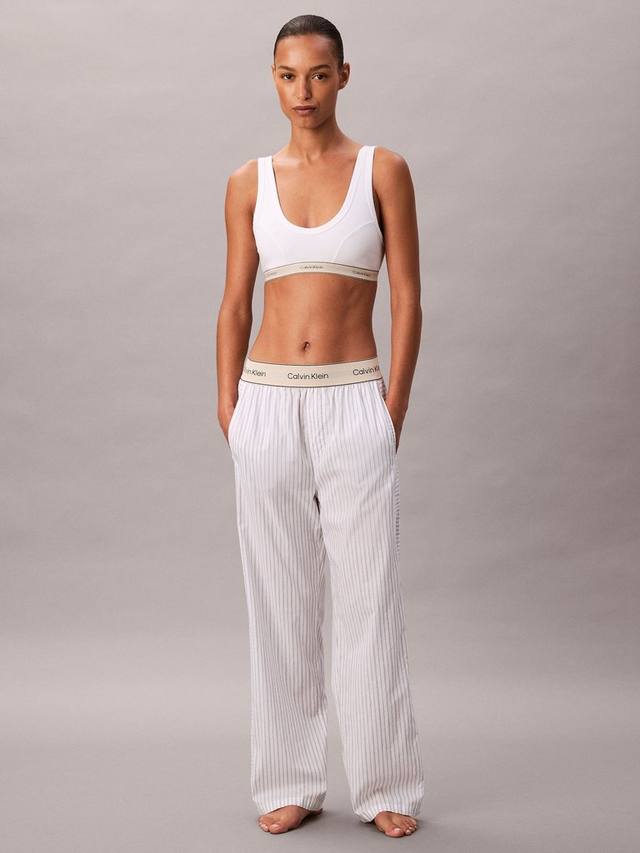 

Брюки-пижама Logo Band из поплина Calvin Klein, White/Multi