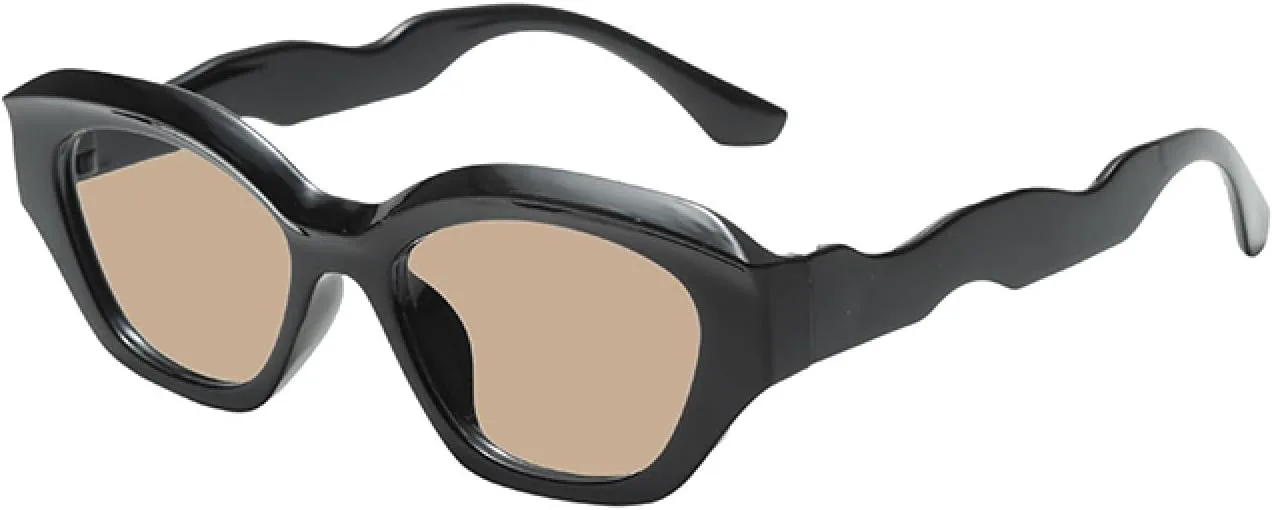 

Классические мужские и женские солнцезащитные очки с волнообразными дужками, защищающие от УФ-излучения UV400, модные женские и мужские туристические очки HHZZYVY, 2