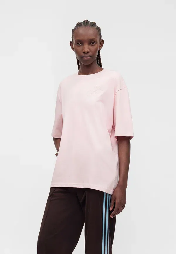 Футболка с принтом Adidas Originals Summer Glow Graphics, песочный розовый — фото 4