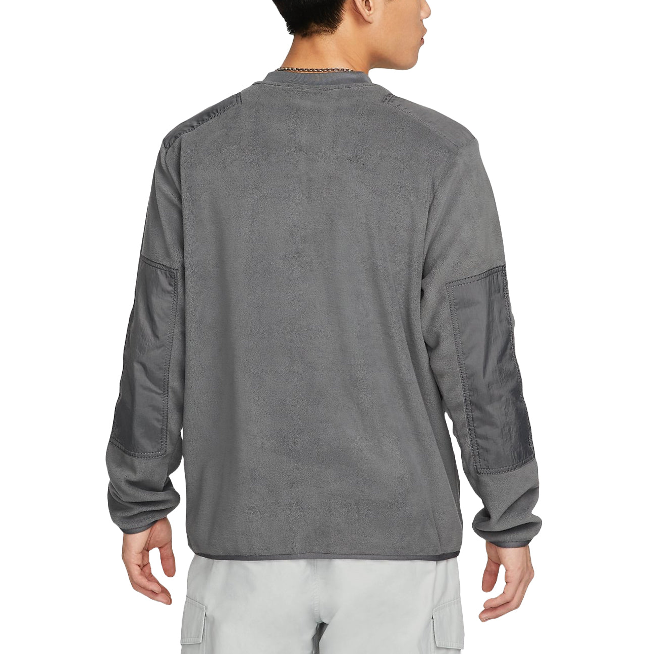 Спортивная толстовка Nike Winter Fleece Crewneck Sweatshirt Asia Sizing 'Steel Grey' DD4855-068, серый — фото 2