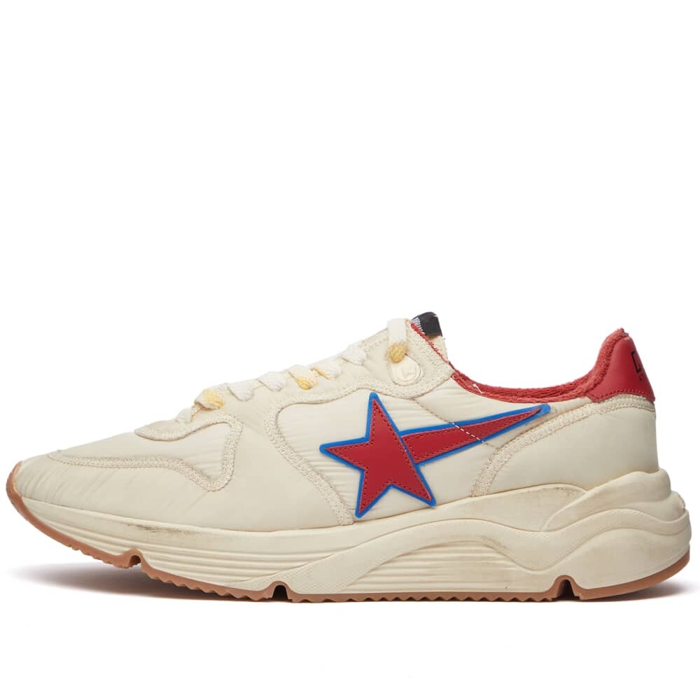 Кроссовки Golden Goose на беговой подошве, бежевый/красный — фото 2