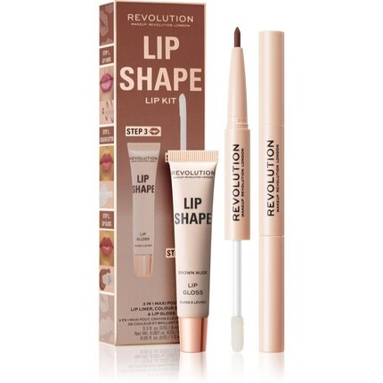 

Набор для формы губ Makeup Revolution - коричневый телесный, 1 шт.