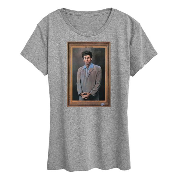 

Женская футболка с принтом портрета Seinfeld Kramer Licensed Character, серый
