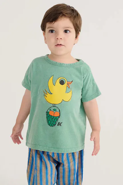 Футболка детская с принтом Flying Oranges Bobo Choses, бирюзовый