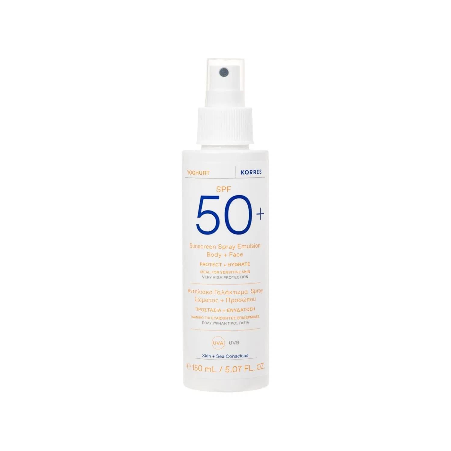 Солнцезащитный спрей-эмульсия для лица и тела «YOGHURT» SPF50+ от KORRES Korres