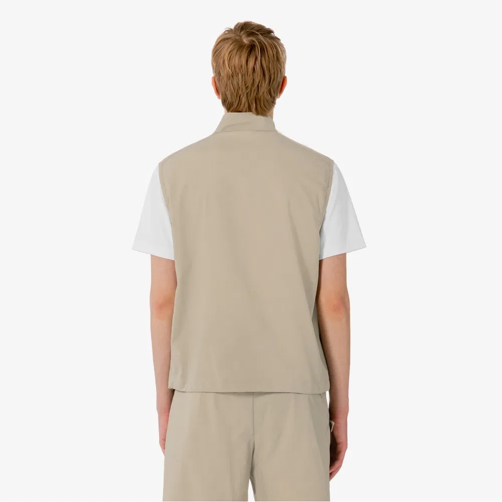 Мужской жилет из премиального тренировочного комплекта бежевого цвета от Lacoste — фото 3