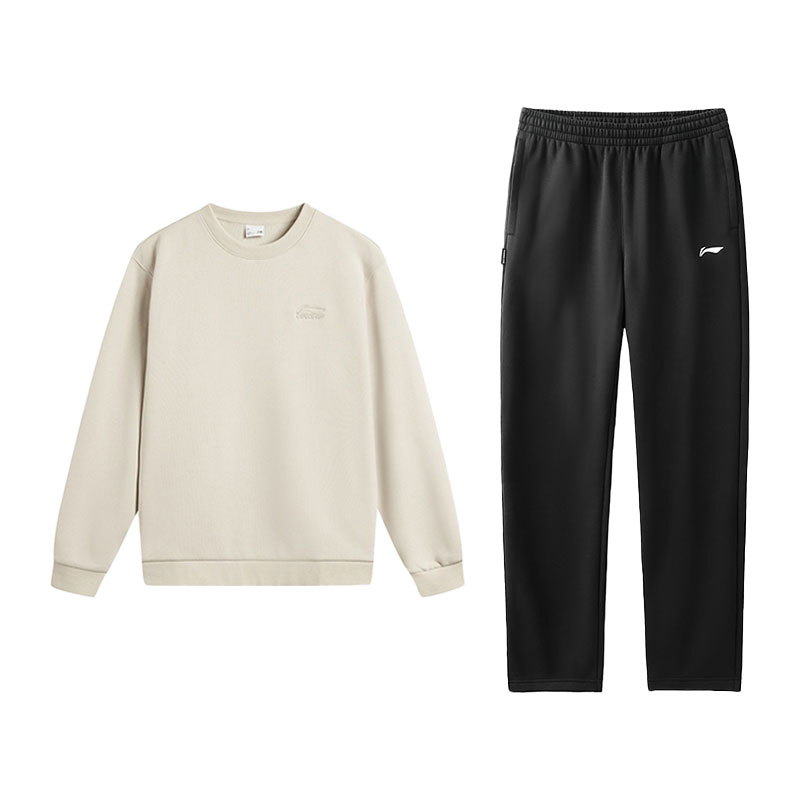 

Комплект из двух предметов: толстовка и свитшот Li Ning для мужчин., mica серый top+черный pants