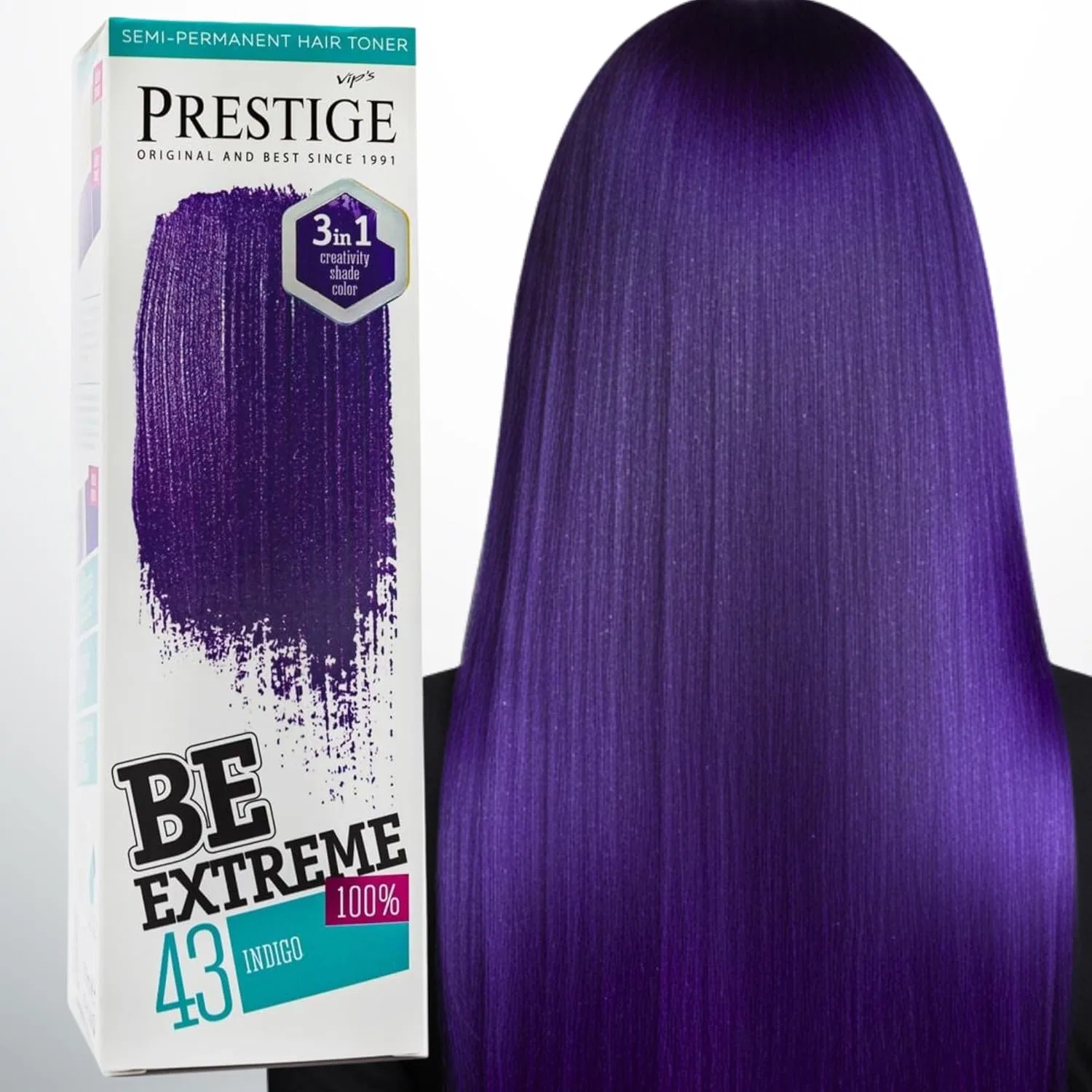Полуперманентный тонер для волос «Be Extreme» от Vip's Prestige Vip'S Prestige, 43 Indigo