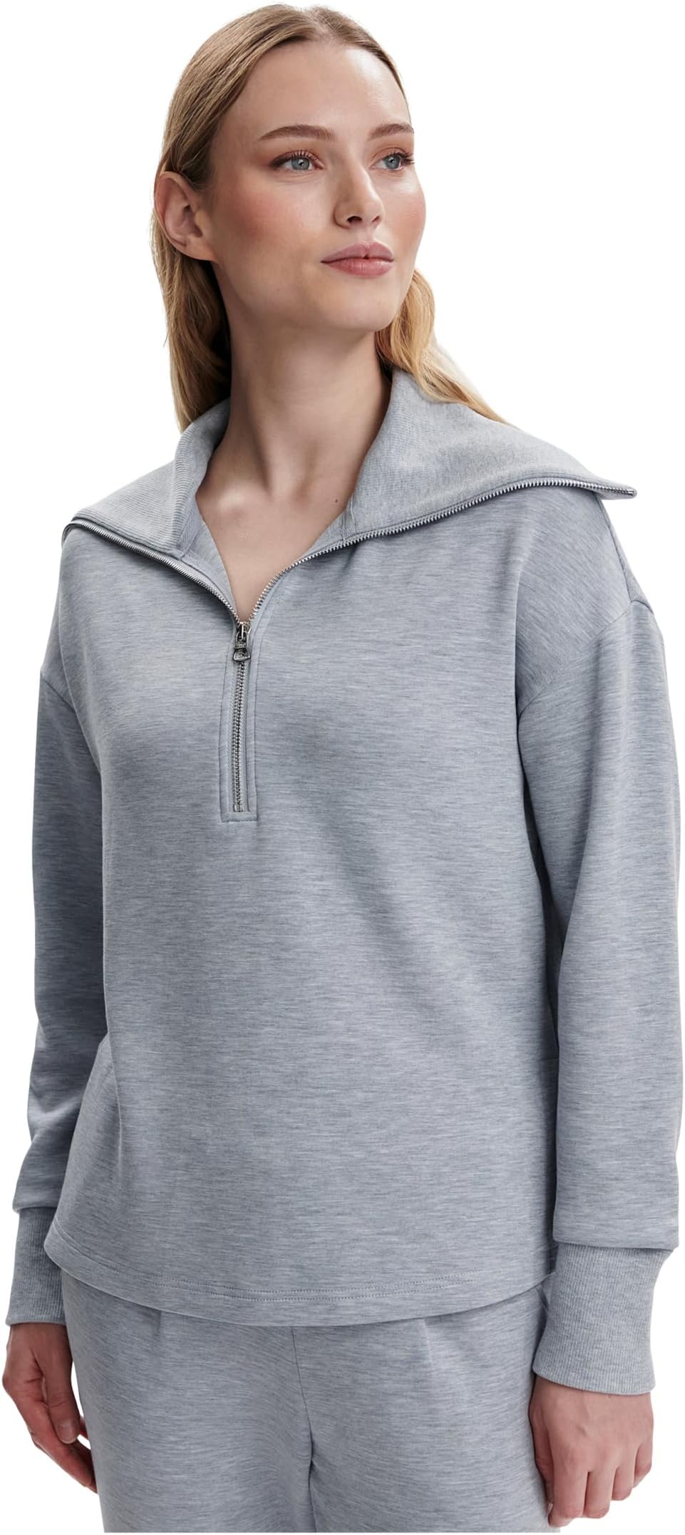

Толстовка Varley Larson Half Zip Sweat, цвет Mid Blue Marl