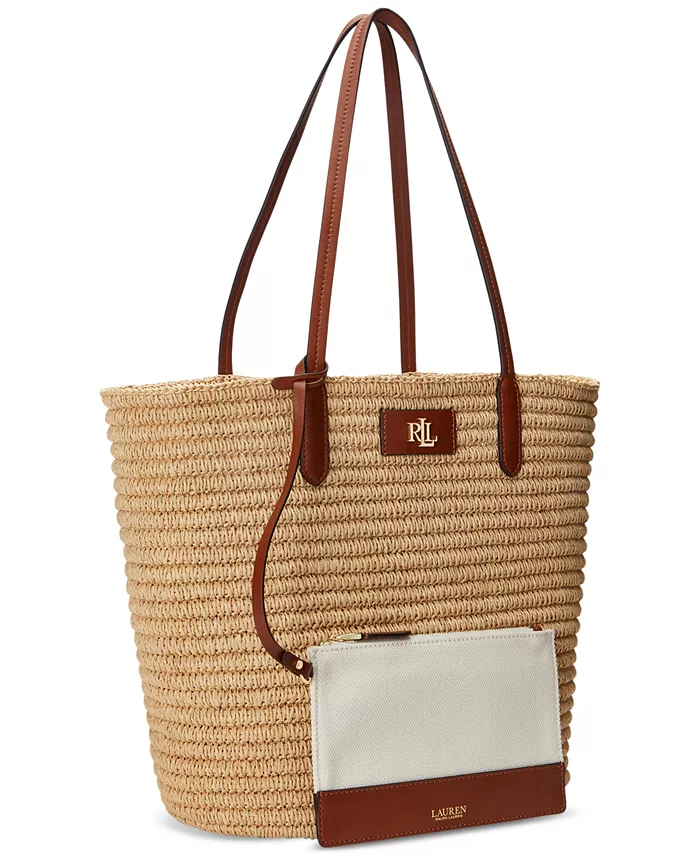 

Сумка-шоппер Straw Brie Lauren Ralph Lauren, коричневый/бежевый