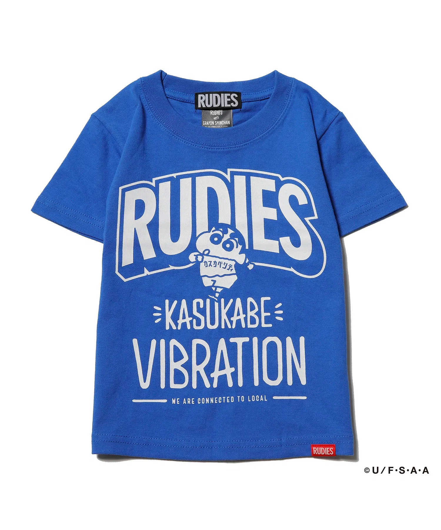 Детская футболка RUDIE'S x CRAYON SHINCHAN KASUKABE VIBRATION синяя