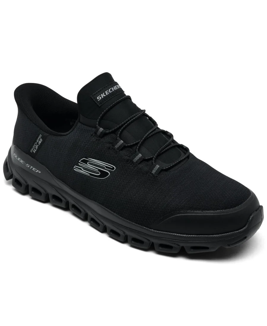 Мужские слипоны: кроссовки для ходьбы Glide-Step Zefyr Wide-Width от Finish Line Skechers, черный