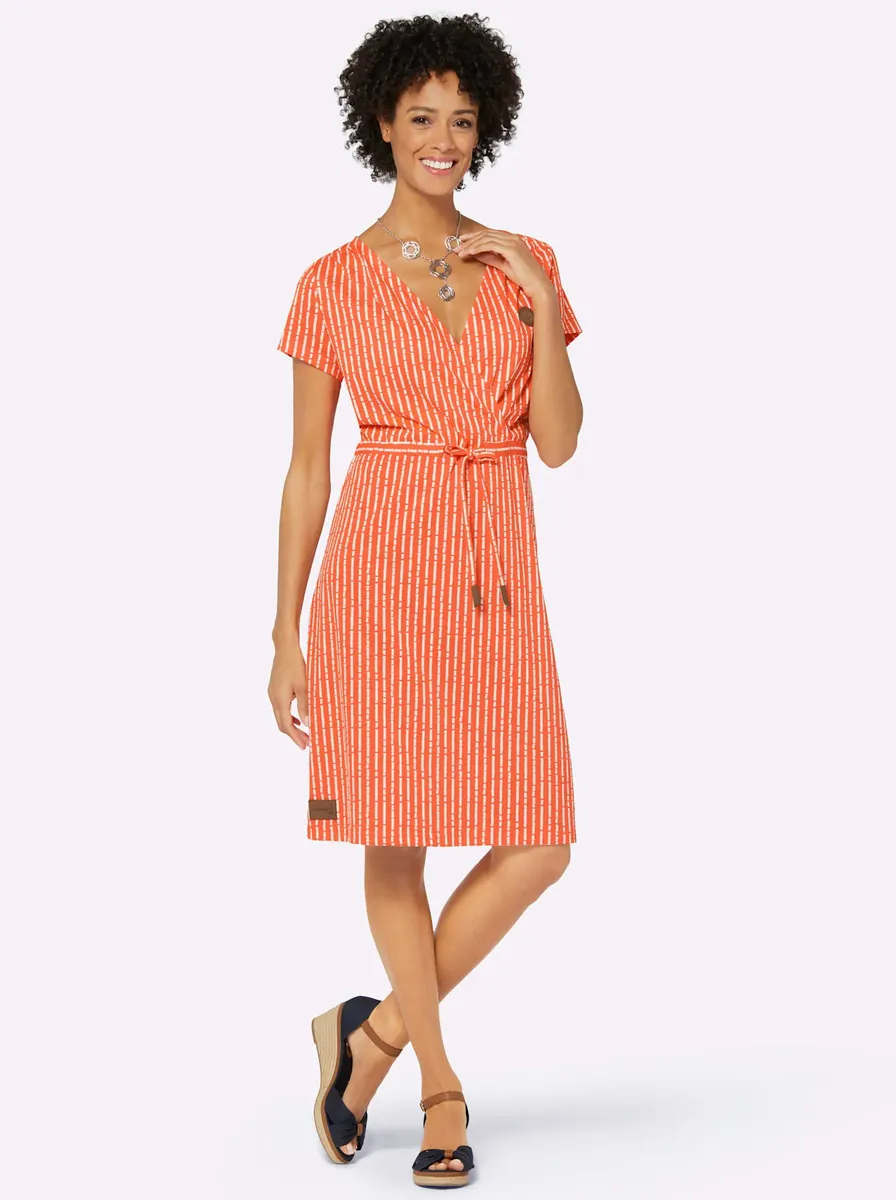 

Повседневный образ Платье из джерси "Платье из джерси" Casual Looks, цвет Orange-Ecru