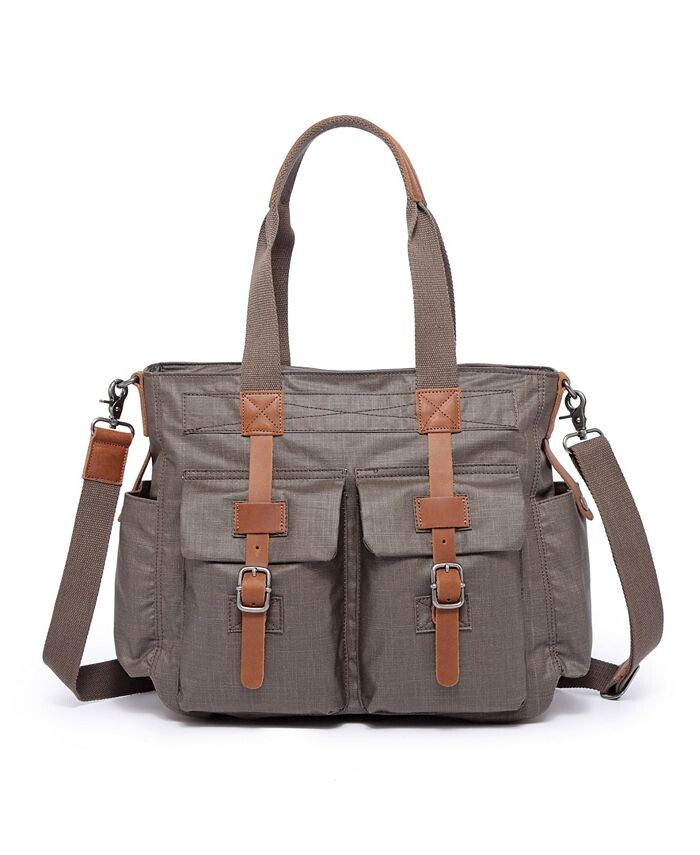 

Большая сумка-тоут из плотной ткани с покрытием Urban Light TSD BRAND, цвет Olive