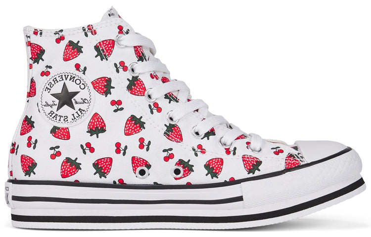 Кроссовки Converse Chuck Taylor All Star Platform Eva High 'White Red' 668016C, красный — фото 2