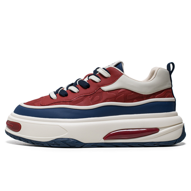 

В комплекте коробка. Износостойкие низкие повседневные туфли для мужчин GNVA, Red Blue