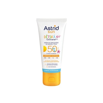 

Детский солнцезащитный крем для лица и тела SPF 50 Sun 75 мл Astrid