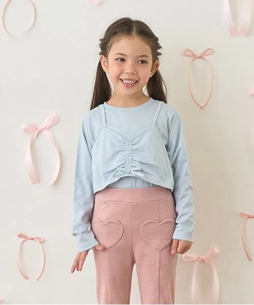 Набор из мини-топа и футболки Soft Cotton, 2 предмета, голубовато-серый