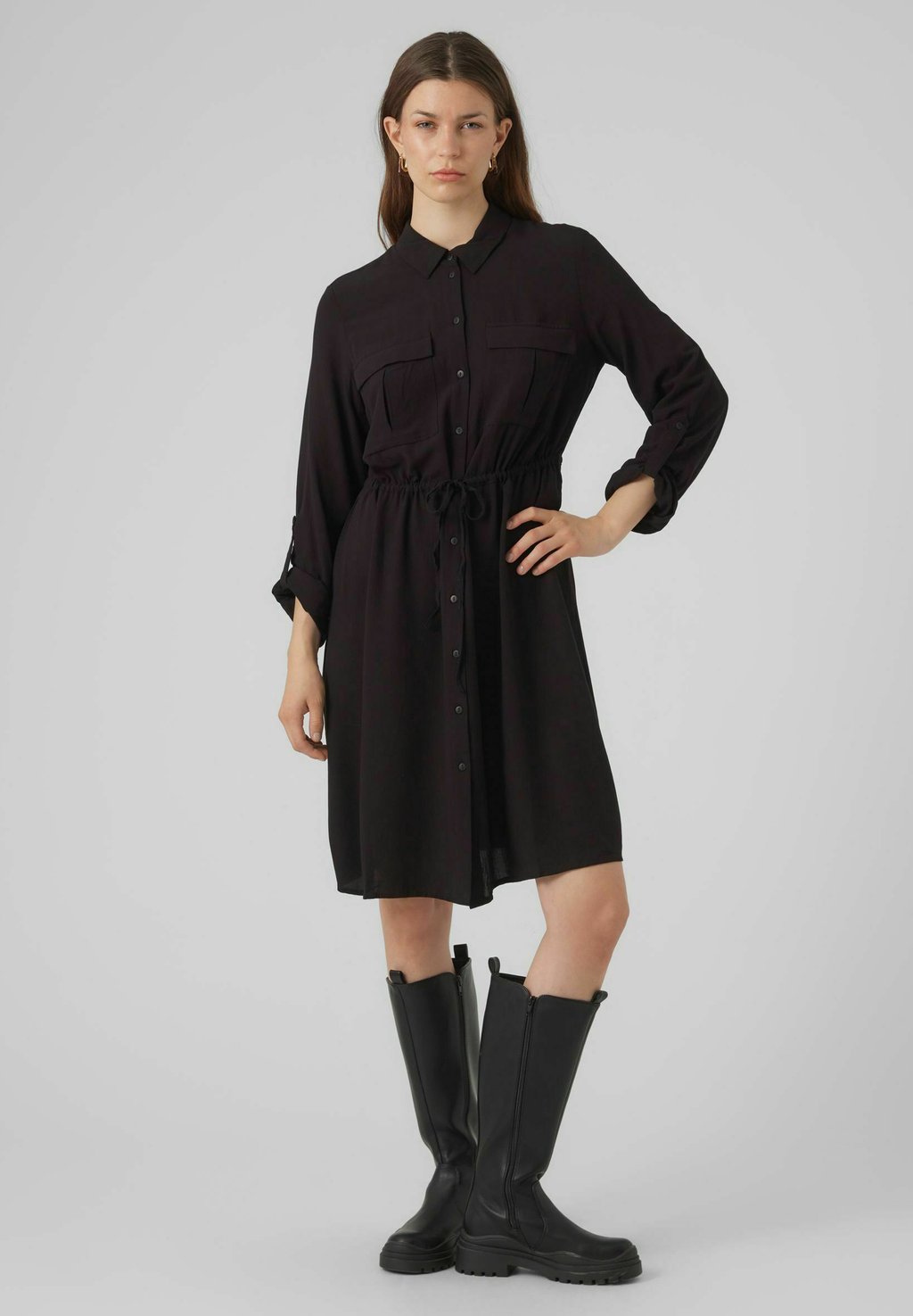 

Платье-рубашка Vero Moda, антрацит