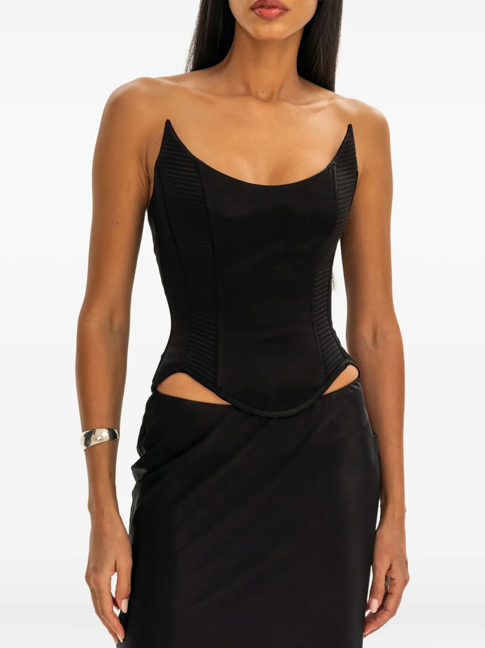 

Корсет с бархатной отделкой Moos Studio, черный