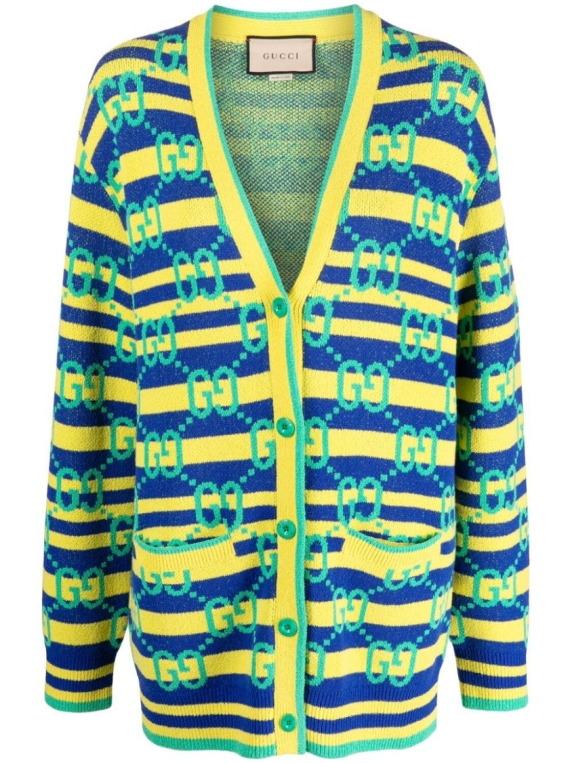 

Gucci жаккардовый кардиган с логотипом Double G, желтый
