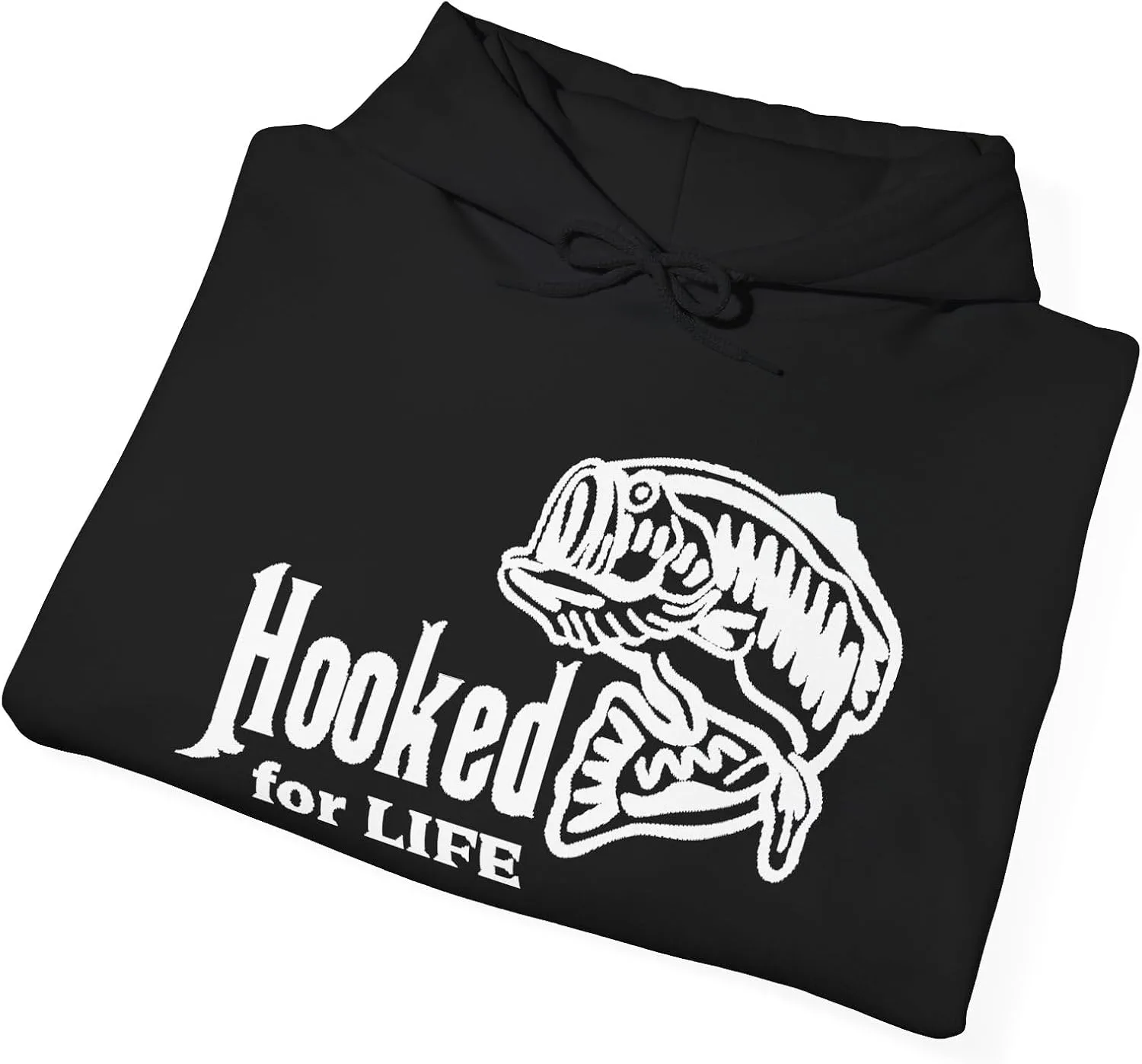 Толстовка с капюшоном Hooked for Life Bass Fishing — фото 4