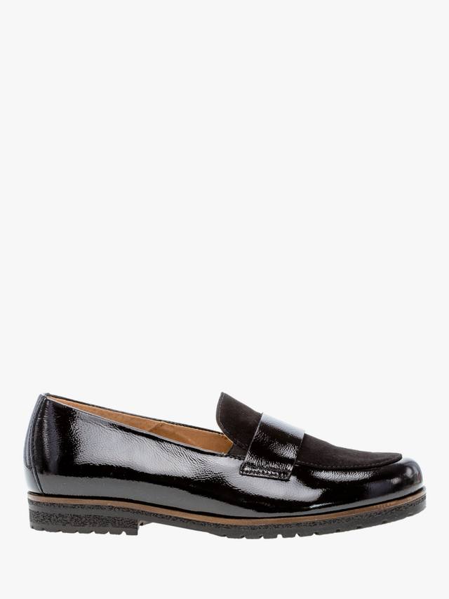 Элегантные кожаные лоферы Elder Wide Fit Gabor, Black