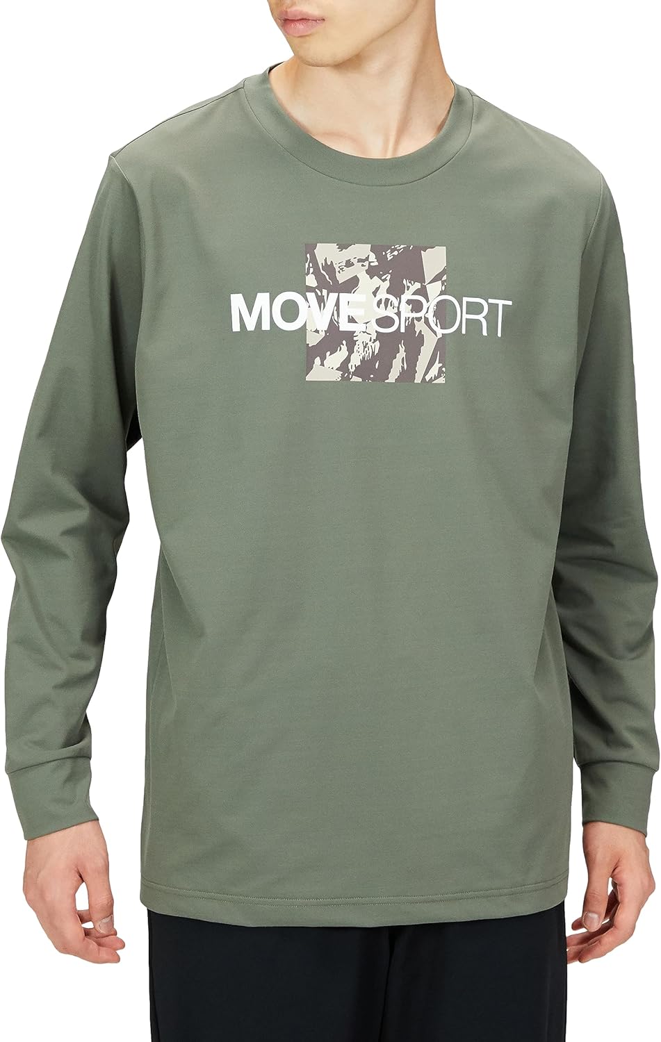 

Футболка с длинными рукавами MOVESPORT (Move Sports) Descente, квадратный логотип, защита от солнца, эластичная ткань, защита от УФ-излучения, унисекс, для взрослых