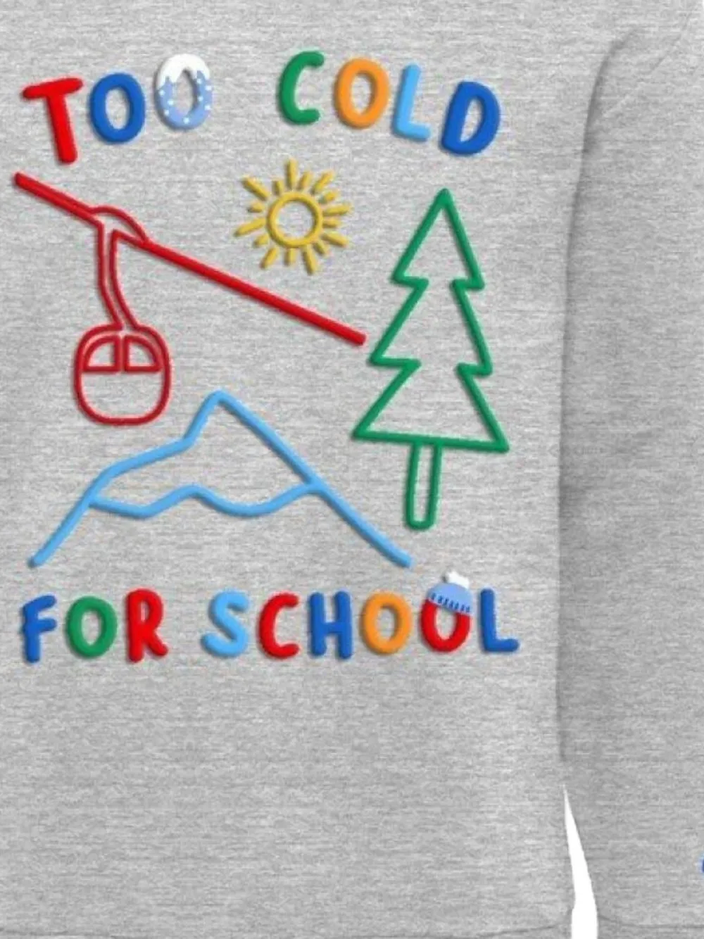 Толстовка Too Cold с графичным принтом Mc2 Saint Barth Kids, серый — фото 2