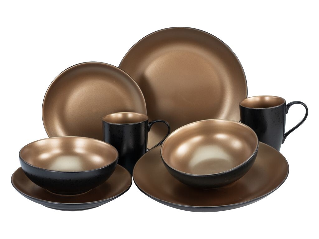 

CreaTable, 23599, Glamour Gold Gold, комбинированный сервиз, 8 предметов, керамика, золото