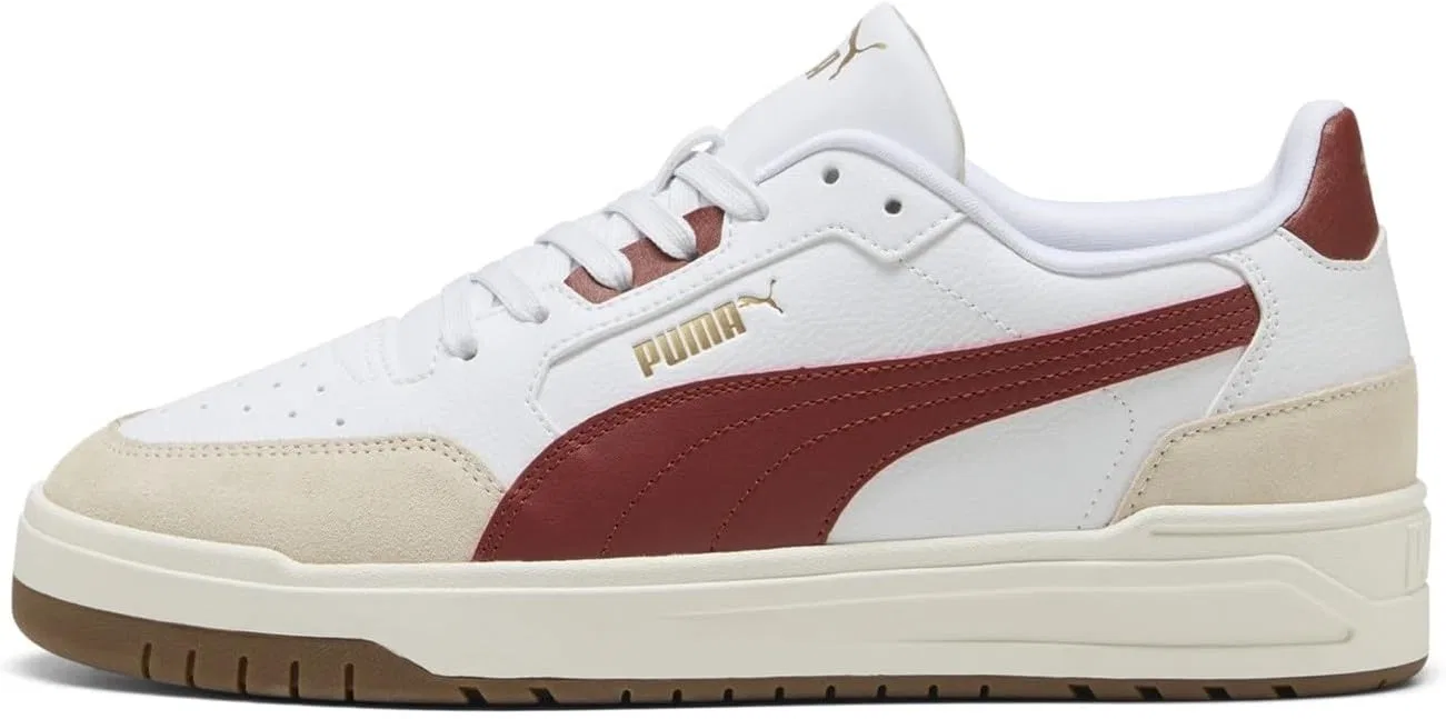 Кроссовки Puma Unisex Shuffle Downtown OG, Puma White Bordeaux Red Puma Gold — фото 3