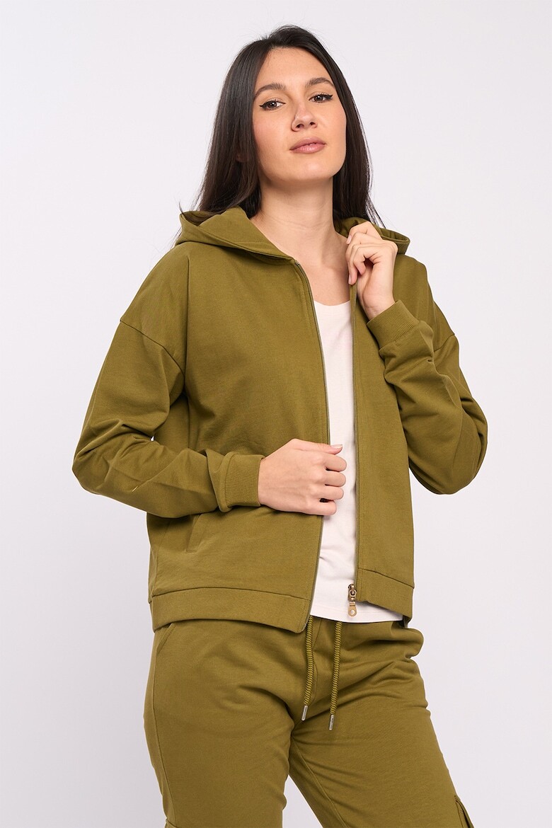 

Толстовка на молнии с заниженными рукавами Lee Cooper, зеленый