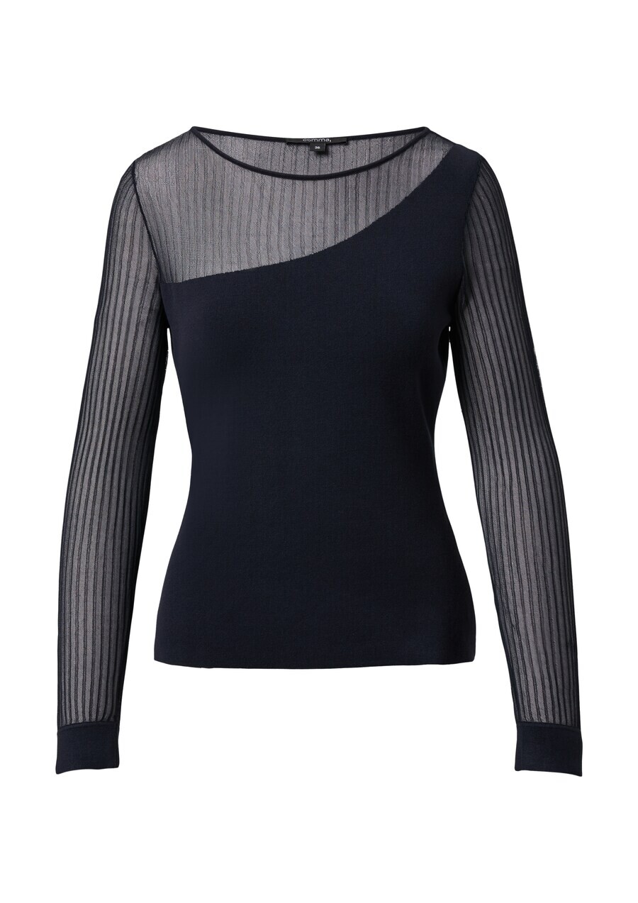 

Тонкий вязаный свитер COMMA Sweater, темно-синий
